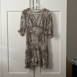 Faithfull the Brand cheetah smocked dress never worn